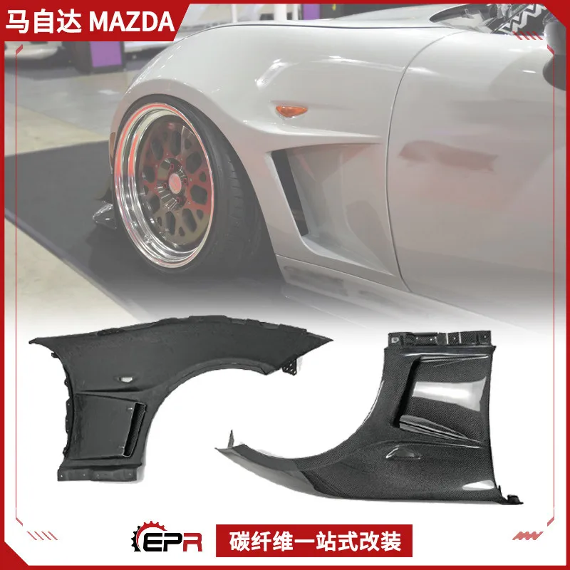 

Miata для Mazda MX5 ND, модернизированное открытое переднее крыло из углеродного волокна, замена гаража, доска с песком