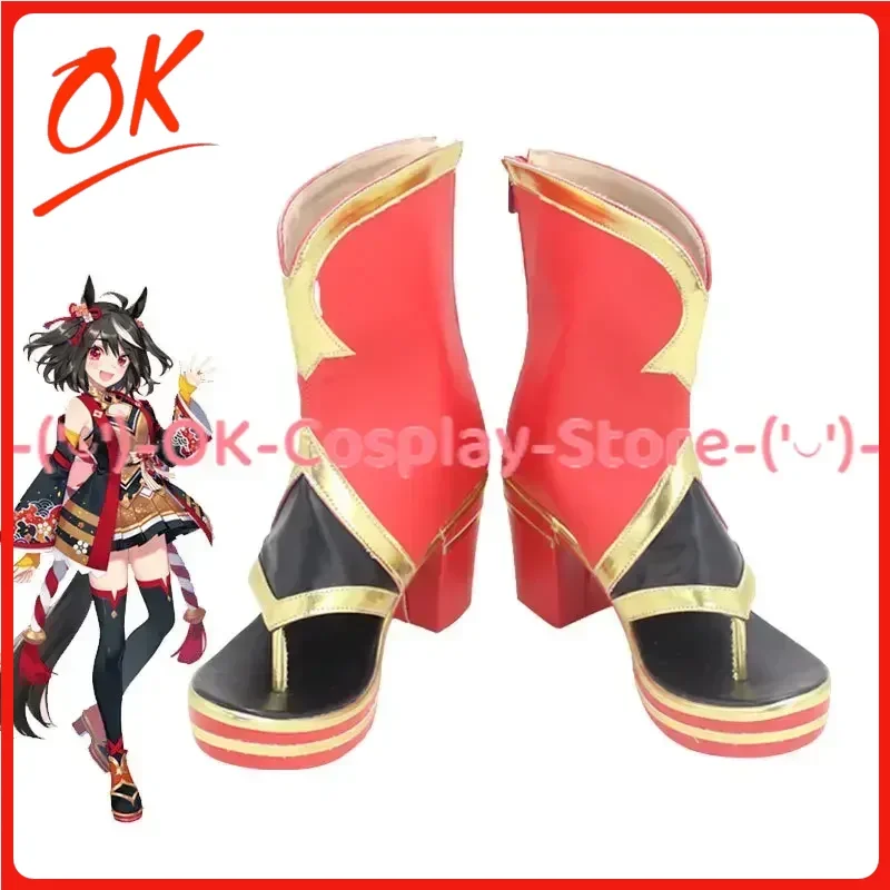 

[Customized] Game Umamusume: Pretty Derby Kitasan Cosplay Shoes Anime Roleplay Prop Halloween Carnival Party PU Leather Boots