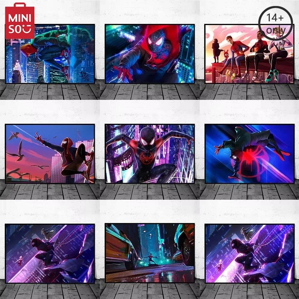 MINISO Marvel vengadores superhéroes Spider-Man hogar sala de estar dormitorio arte decorativo póster Mural de pared lienzo pintura impresa