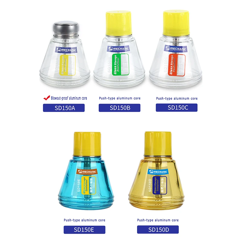 MECHANIC SD150 Press Type Liquid Bottle  Solution Dispenser   Anti-Static Anti-Corrosion Light Transmission Alcohol Bottle