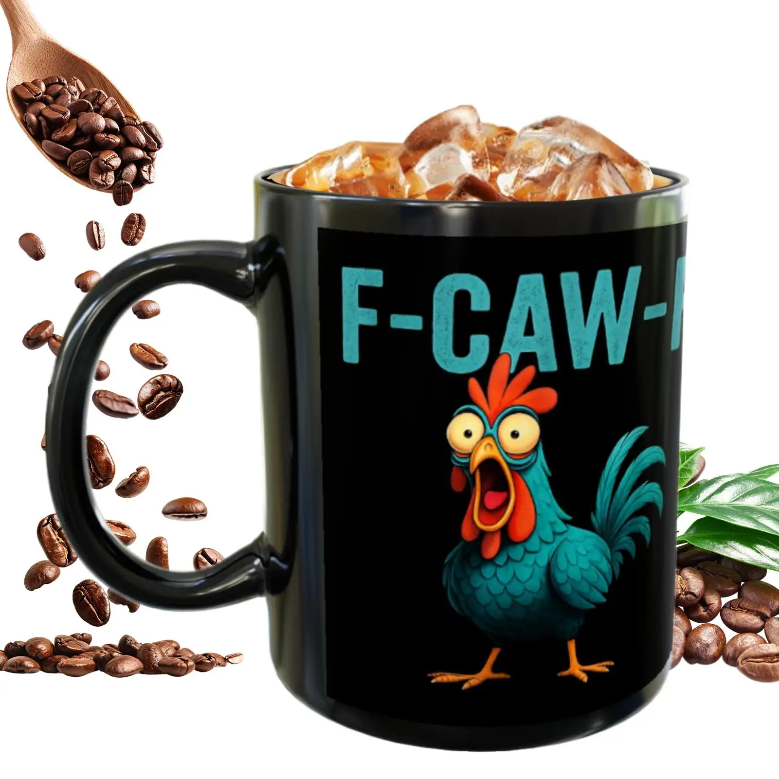 

Куриная кружка, забавная кофейная чашка с петухом, 12 унций/350 мл, керамическая кружка, новинка, рождественский подарок для кофе, чая, поилки, офисные коллегки