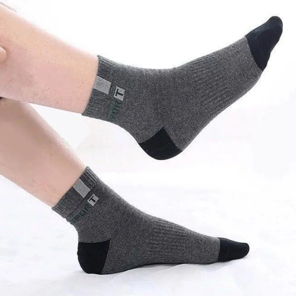 5 أزواج الرجال ألياف الخيزران الخريف الشتاء الرجال الجوارب تنفس القطن الرياضة جورب تنفس مزيل العرق جوارب الأعمال
