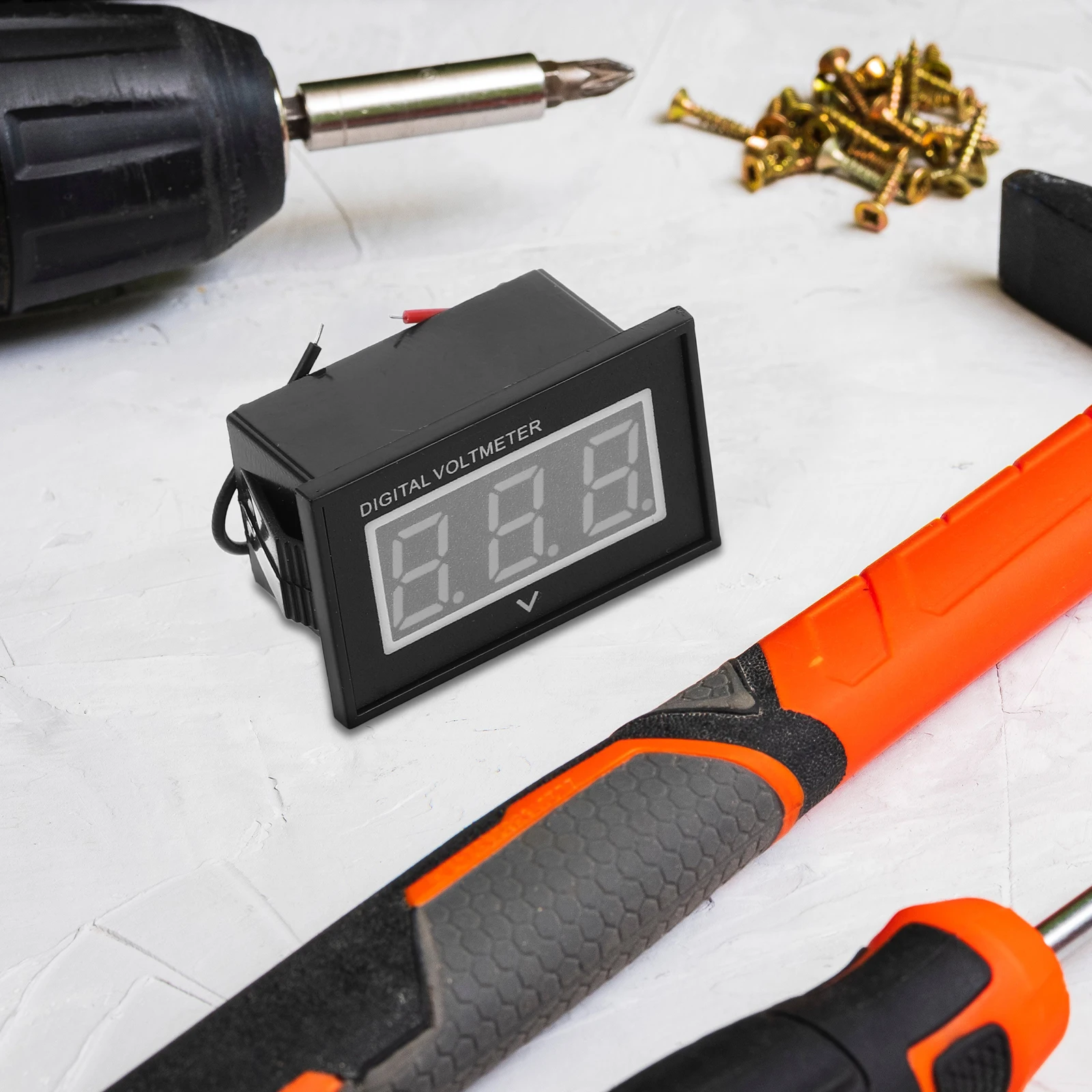 

Digital Voltmeter 36-48V Golf Cart Gauge Meter Tool LED Display Precision Measurement Easy Install Voltage Meter