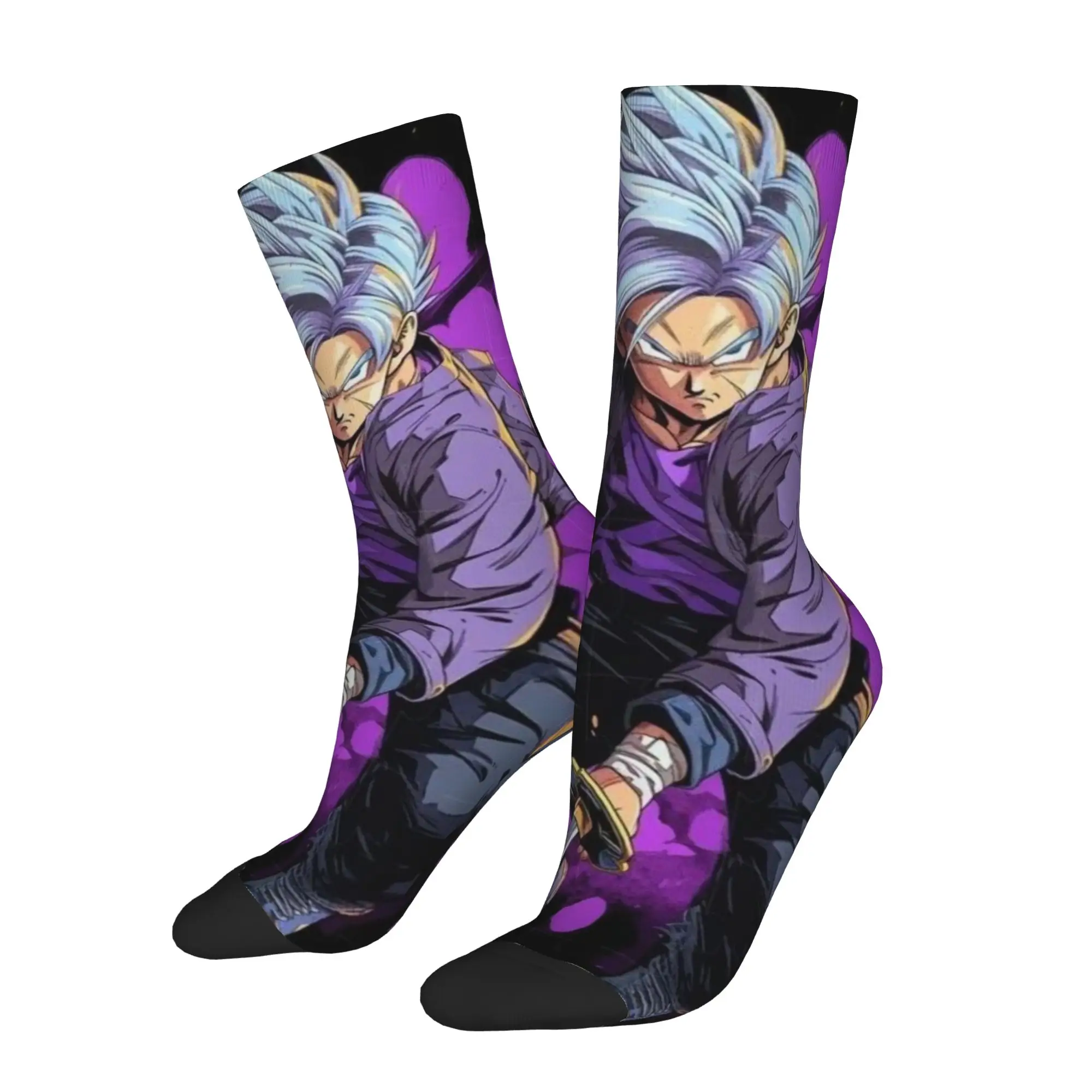 1 Pair Funny Sock Dragon Ball Trunks (11) Harajuku Seamless Pattern Printed Men Socks Casual Men's Socks