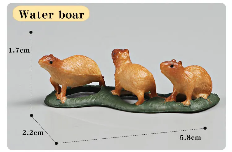 Capybara Modell Wilde Tiere Simulation Nagetier Actionfigur Niedliches Kinderspielzeug zum Sammeln – Detail 7