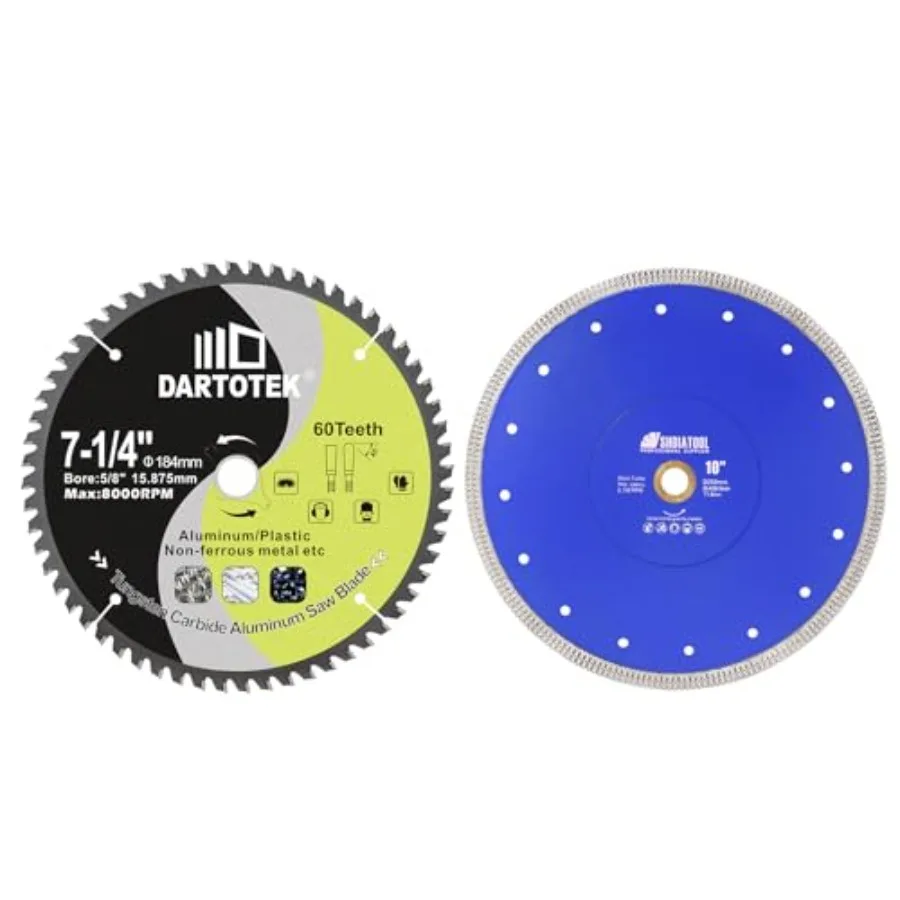 

Отрезной диск по алюминию 7-1/4 дюйма/184 мм, 60 зубьев TCG, TCT-пильный диск для алюминия и пластика с хвостовиком 5/8 дюйма для циркулярных пил