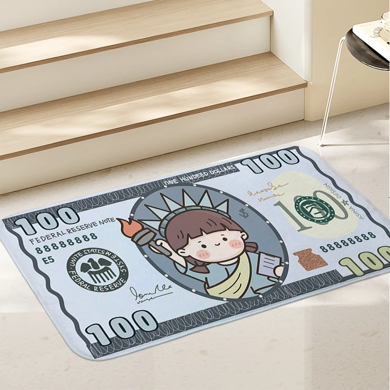 Carpet for Bedroom Funny Money Non-slip Foot Mat Useful Things for Home Doormat Entrance Door Custom Living Room Bathroom Rug