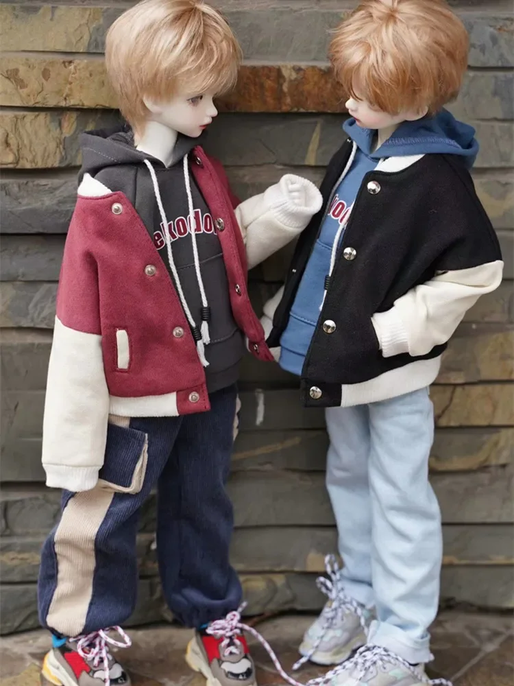 

Бейсбольная куртка Топ для BJD 1/6 1/4 1/3 SD17 Одежда для куклы дяди на заказ CMB249