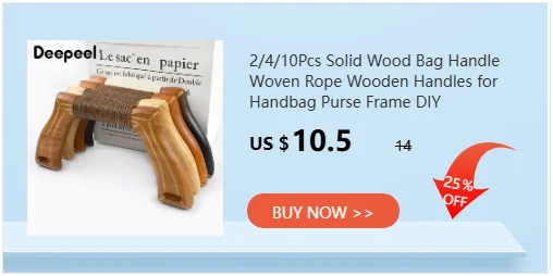 2Pcs Deepeel Wooden O Ring Bags Handles Round Wood Handle for Handbag Strap Purse Frame DIY Sewing Brackets Bag Accessories