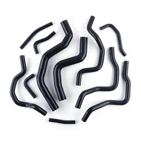 BLACK SILICONE INTAKE RADIATOR HOSE KIT FIT MITSUBISHI LANCER EVO 7/8 CT9A 4G63T