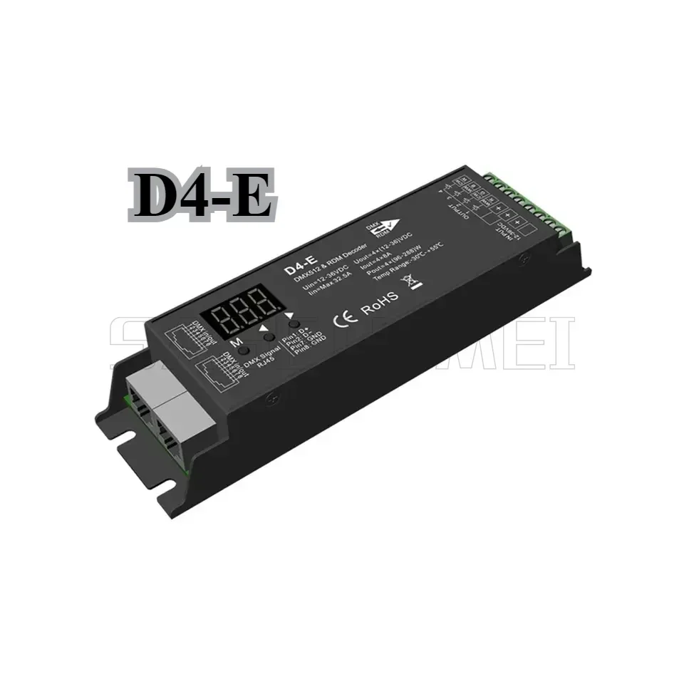 D4-WPS D4-E D4-XE D4-L TD4-4S DMX Decoder Numeric RGBW/Single Color/CCT RGB Led Panel Din Rail/Multiple Dimmer DMX512 Decoder