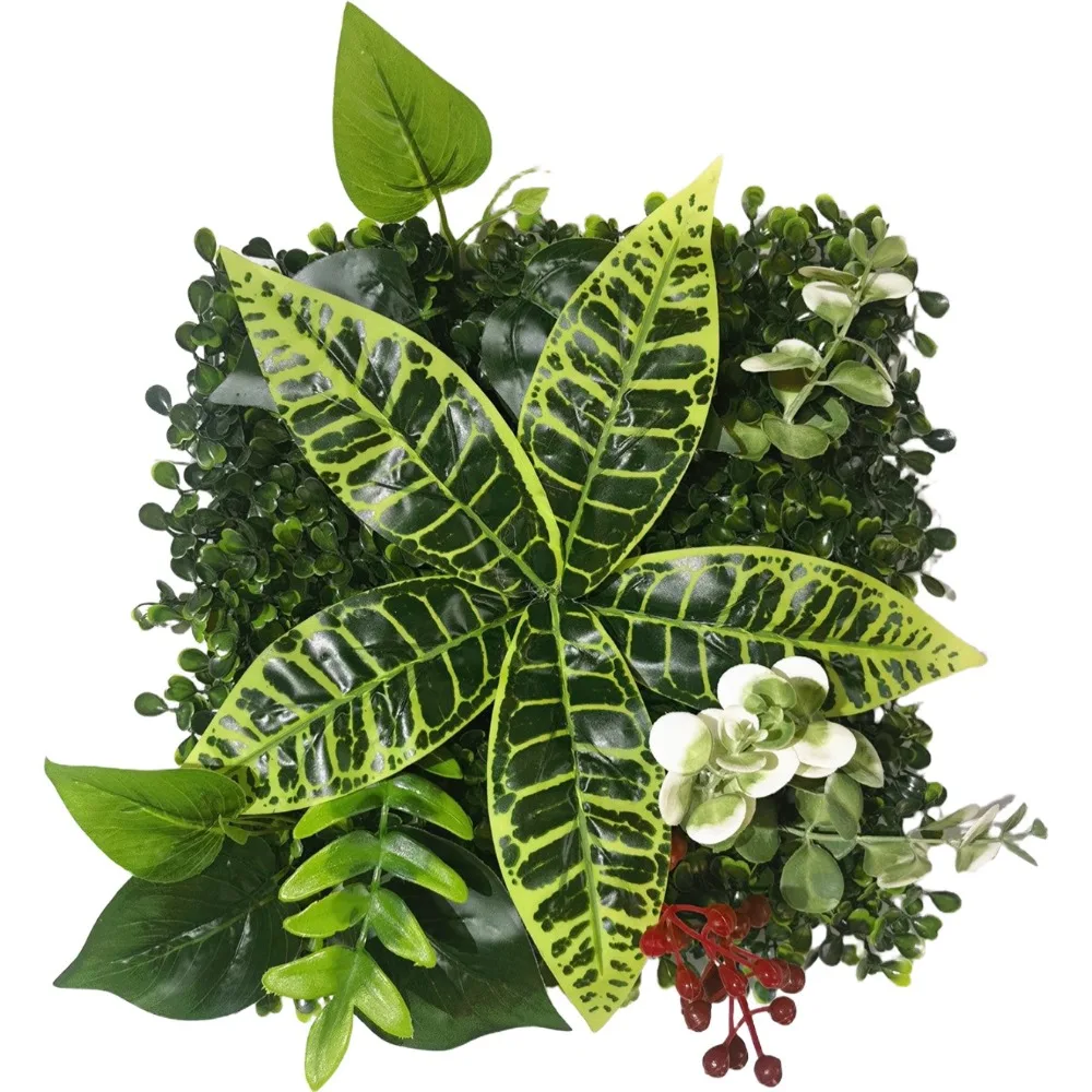 

DIY Artificial Plant Wall Panel Flower Eternal Life Simulation Maple Plant Sheet Green UV Protection