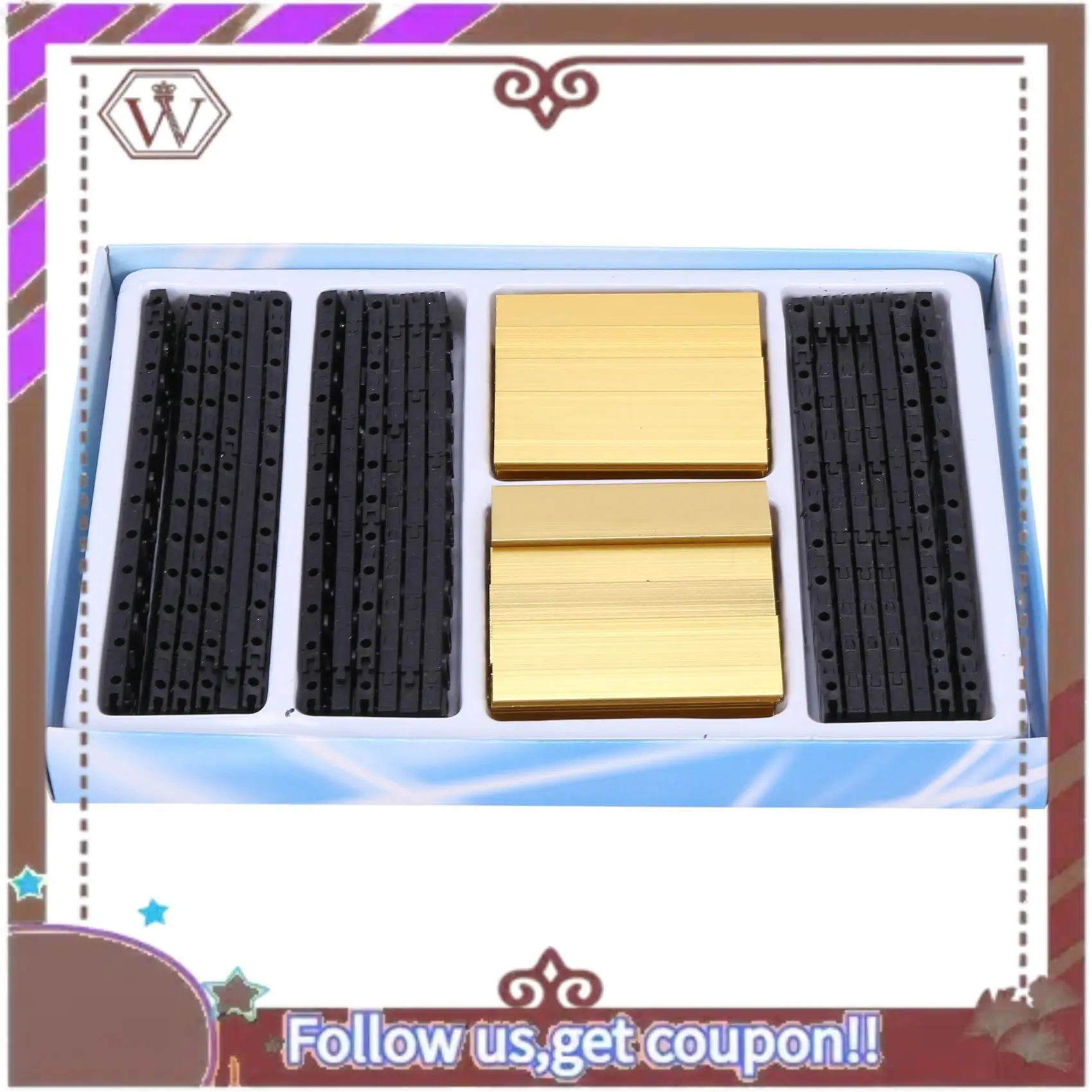 مجموعات ABBG-57 المعدنية ذات اللون الذهبي والأرقام العربية معًا بطاقات الأسعار