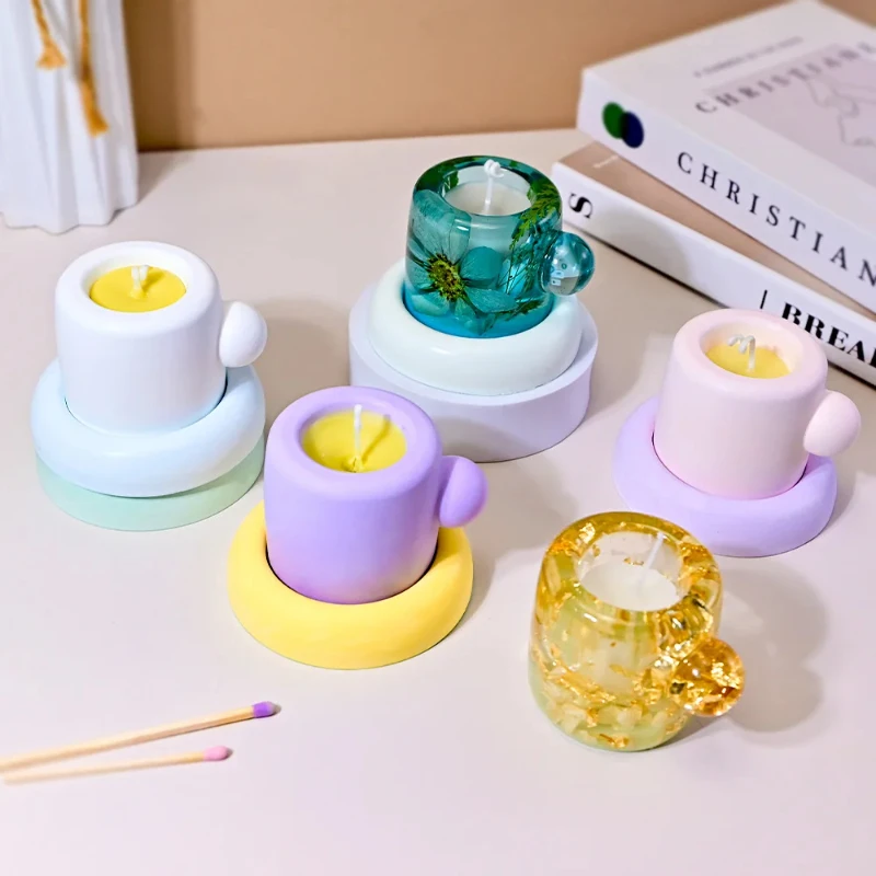 

Korean-Style Cute Silicone Candle Mug Mold Reusable DIY Soy Wax Candle Making Kit Adorable Home Decor & Practical Gift Idea