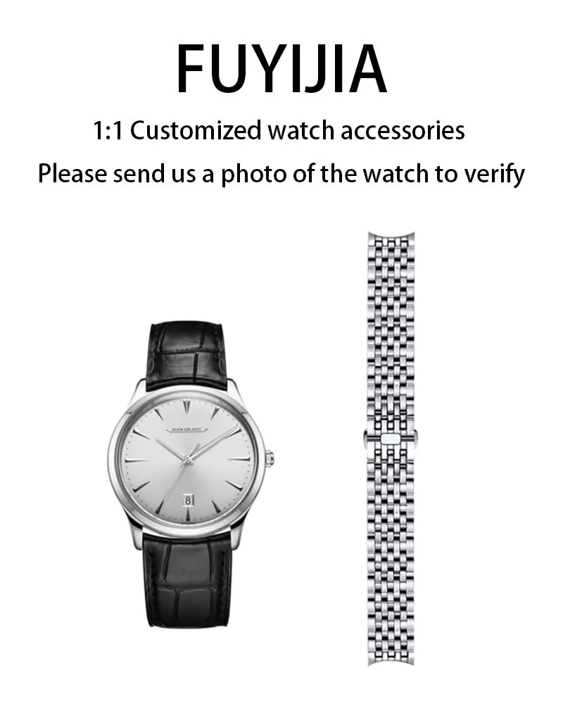 

FUYIJIA Custom MASTER ULTRA THIN оригинальные ремешки для часов 21 мм изогнутый интерфейс браслет из нержавеющей стали 316L ремешок с застежкой-бабочкой