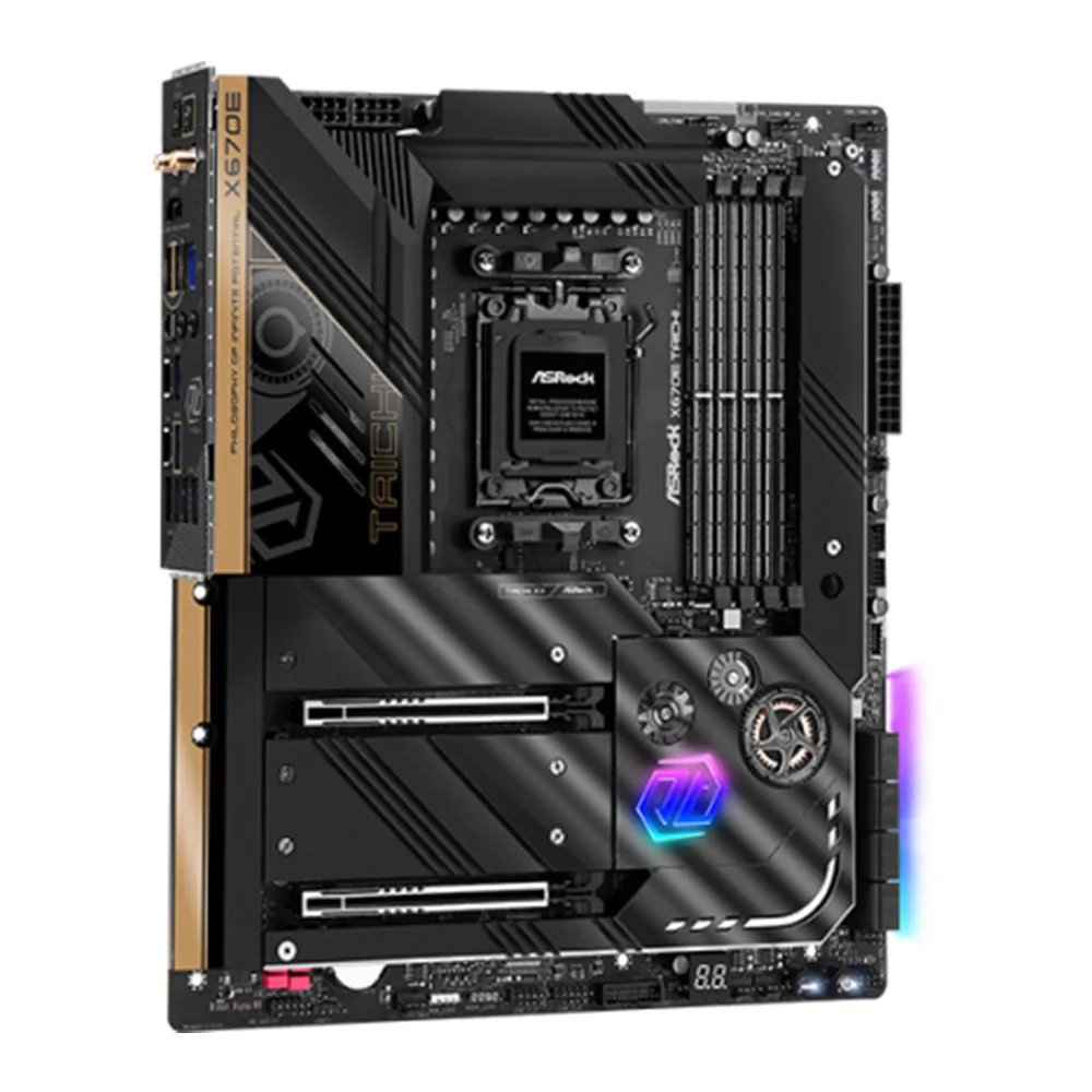 ASRock X670E Taichi Motherboard AMD X670 Support 7950X3D 7900X3D 7800 7500F CPU 4xDDR5 7800MHz HDMI 4xM.2 PCIe 5.0 AM5 Mainboard