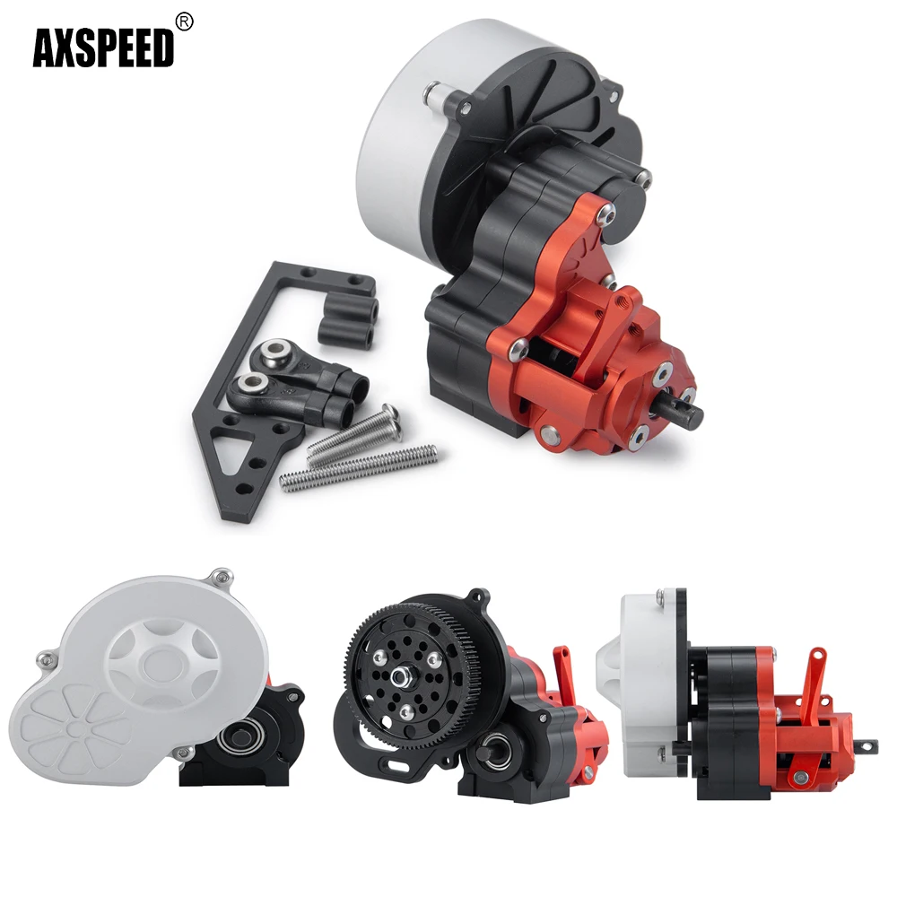 

AXSPEED Metal Complete Gearbox Transmission Box for Axial SCX10 AX10 Wraith 1/10 RC Crawler Car Upgrade Parts