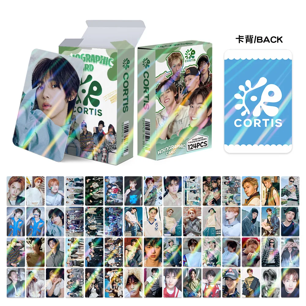 การ์ดโลโม่พิมพ์ลายเลเซอร์ความละเอียดสูง 124 ชิ้น/ชุด อัลบั้มใหม่ของวงเคอร์ติส ไอดอล บอย  มาร์ติน เจมส์ จูฮุน เคออนโฮ พร้อมสติกเกอร์ ของขวัญสำหรับแฟนคลับ