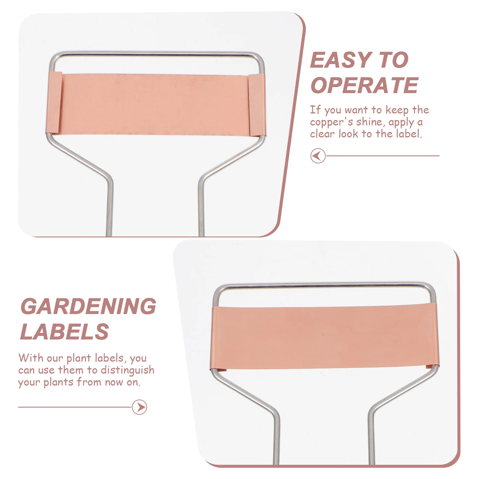 

15 Pcs Metal Plant Labels Garden Name Tags Flower Pot Waterproof Sturdy Copper Stakes Gardening Accessories Outdoor