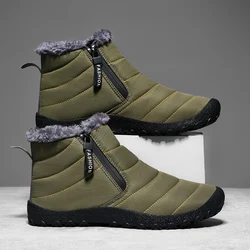 Bottes de neige coordonnantes imperméables pour hommes, chaussures plates pour adultes, chaussures en coton durable, chaussures de ski, marque, hiver, 2023