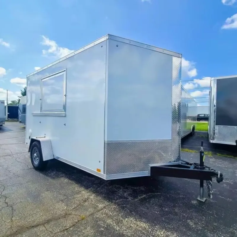Hot Sale Street Mobile Fast Food Truck Trailer HotDog Concession Pizza Coffee Ice Cream Chips Full Kitchen Equipment