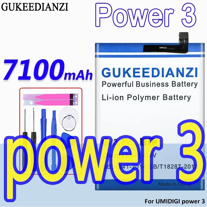 

GUKEEDIANZI High Capacity Battery 7100mAh for UMIDIGI Power 3 Bateria