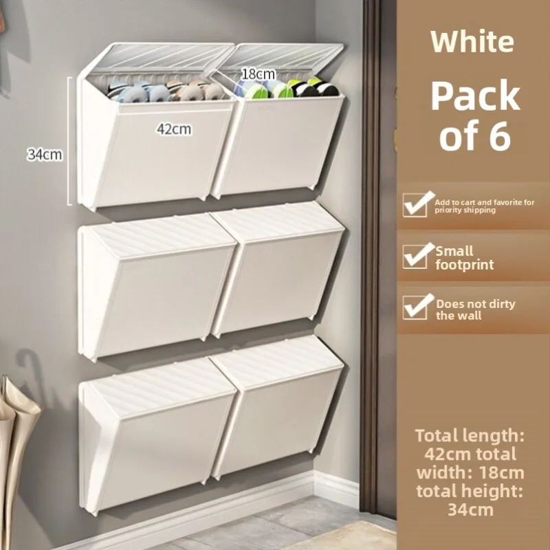 Ultra-thin shoe cabinet imported from Germany, entering the home at the door by the wall, shoe storage artifact