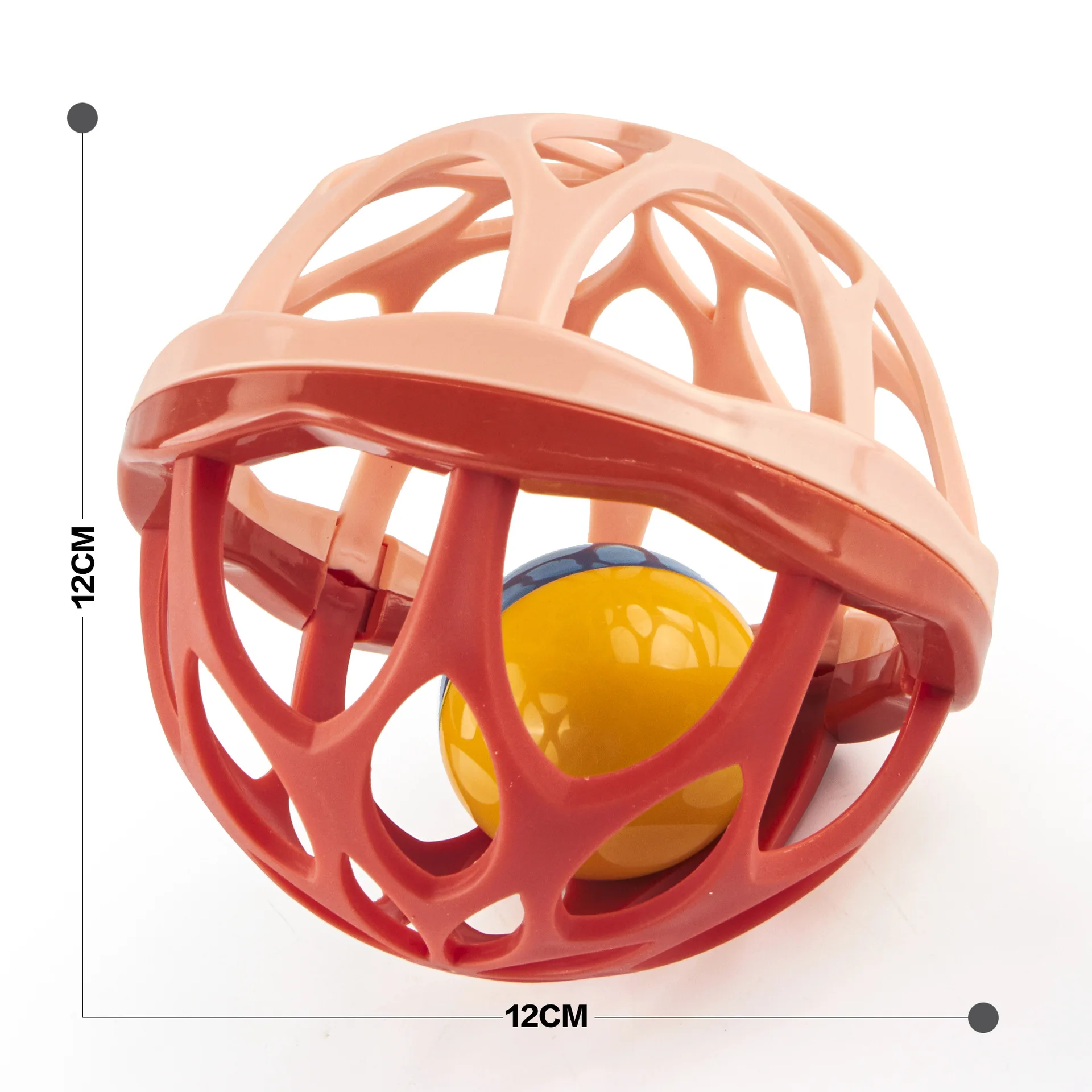 Cloche apaisante pour bébé de 0 à 3 ans, jouet en caoutchouc souple Double face, exercice de préhension éducatif pour bébé, hochet, balles de préhension à la main