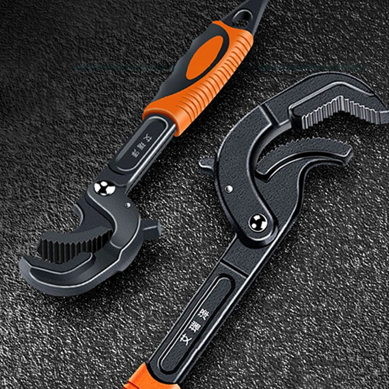 AIRAJ Wrench High Carbon Steel Multi Functional Adjustable Self Locking Ratchet Open End Wrench Manual Repair Tool