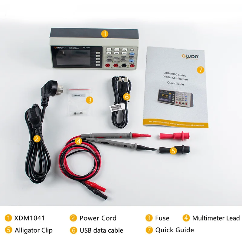 OWON Benchtop Digital Multimeter 55000 Counts Electrician Tester For DC/AC Voltage Capacitance Ohm Hz Professional Multitester image 3