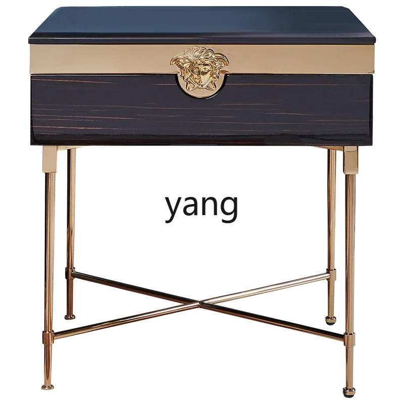 

LTT stainless steel side table simple sofa side table living room high-end marble small coffee table