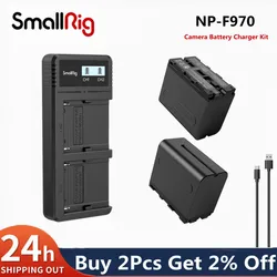 SmallRig NP-F970 Battery and Charger Kit  For Sony Cameras NP-F550 NP-F570 NP-F770 NP-F960 for Camera LED Light/Monitors