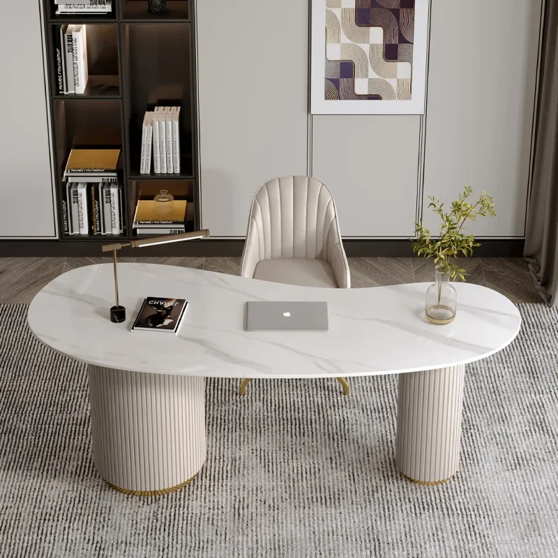 Nordic slate computer desk, medical beauty consultation table, reception negotiation table, office desk, home office desk combin