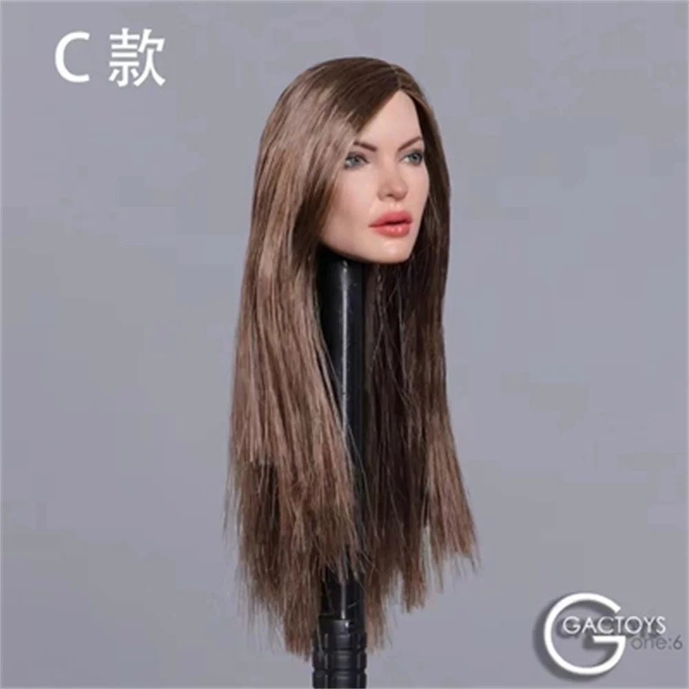 GACTOYS GC031 1/6  Scale Head Sculpt Female Long Curls HairSexy Beauty  for 12'' Girl Action Figure  Soldier Hobbies Toys