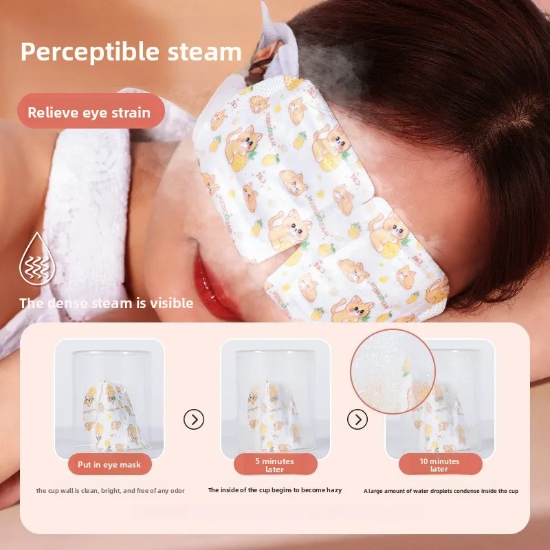 

Паровая маска для глаз для сухих глаз и снятия натяжения, удобная теплая компрессионная повязка на глаз, блокирующая свет и улучшает сон, 10 шт.