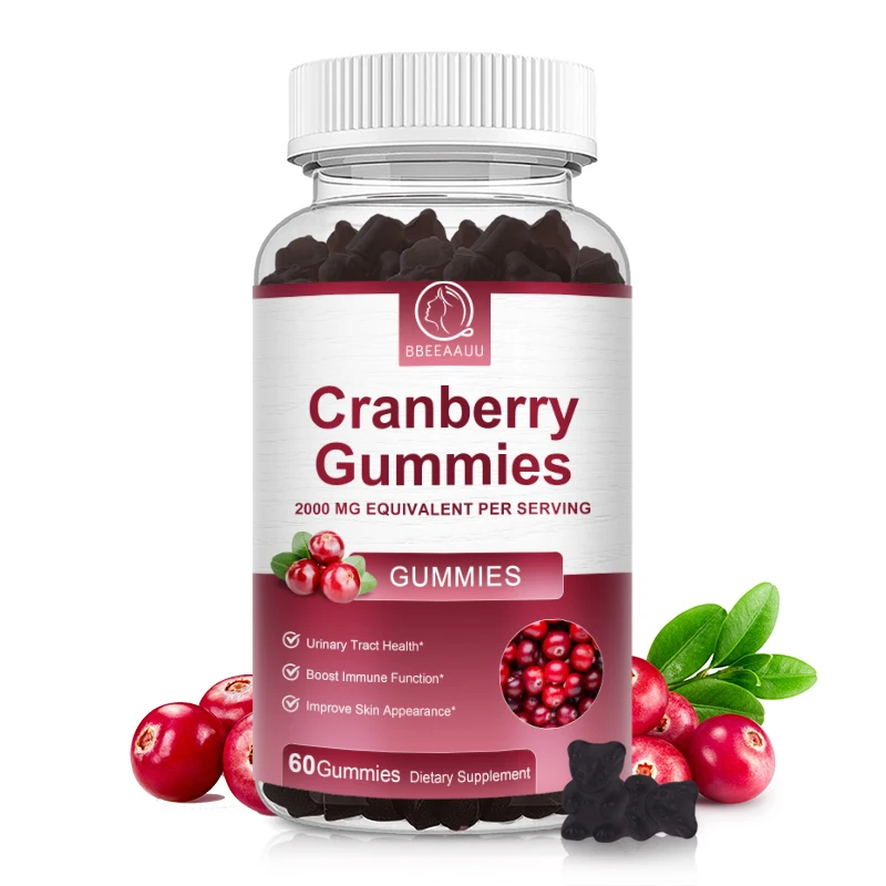 Organic Cranberry Gummies Rich in Vitamin C Support Urinary Health Clean the Urinary Tract and Kidneys Relieve Urinary Pain