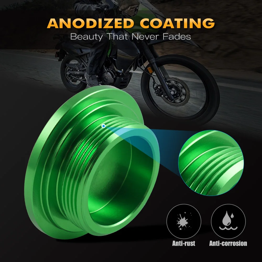 Engine Cover Cap Plugs Crankcase Screw For KAWASAKI KLR650 KLR 650 1987-2024 2023 2022 2021 2020 2019 2018 2017 2016 2015 2014