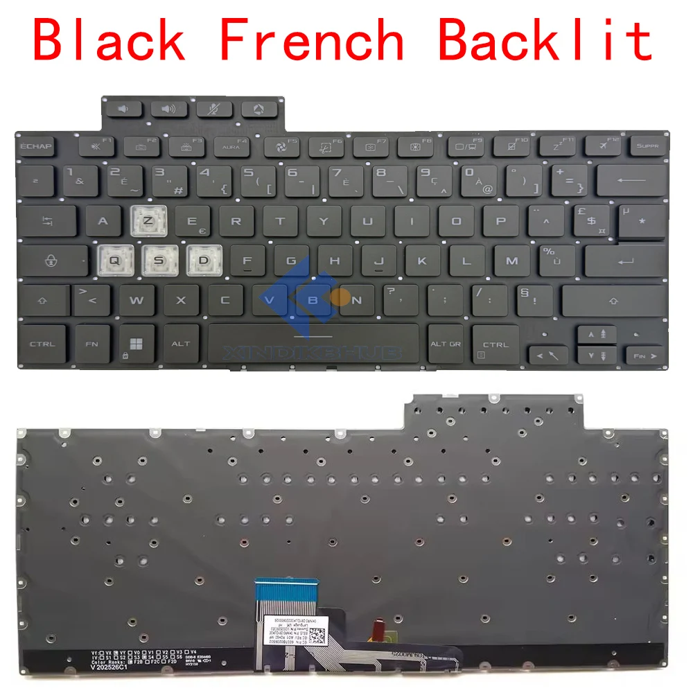 

XIN-French-UK клавиатура для ноутбука с подсветкой для ASUS TUF Dash F15 FX516 FX516P FX516PR FX516PM FX516PC FA516 TUF516PM TUF516PR/PE