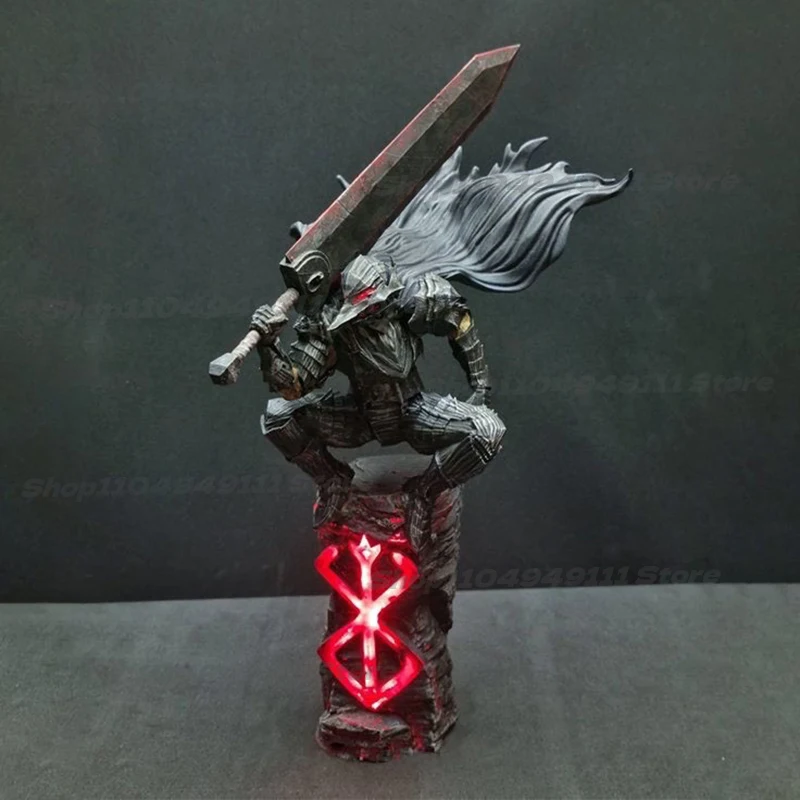 

Berserk Armor Bust Guts Figure Statue Night Light Resin Crafts Black Swordsman Beastization Warrior Griffith Action Figure Model