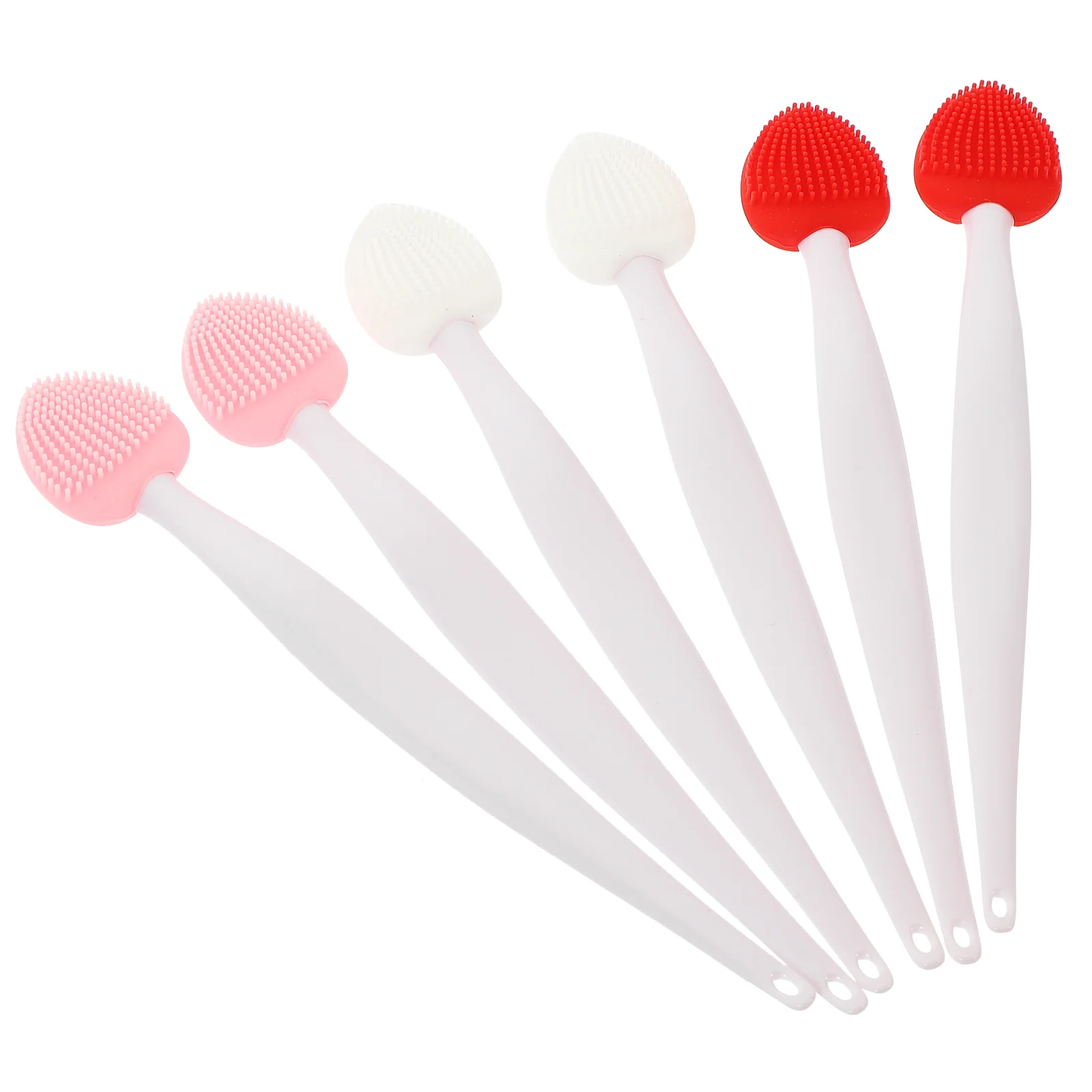 6 Pcs Love Silicone Cleansing Brush Beauty Tool Nose Cleaner 6pcs Manual Cleaning Lip Scrubber Double Sided Silica Gel for and