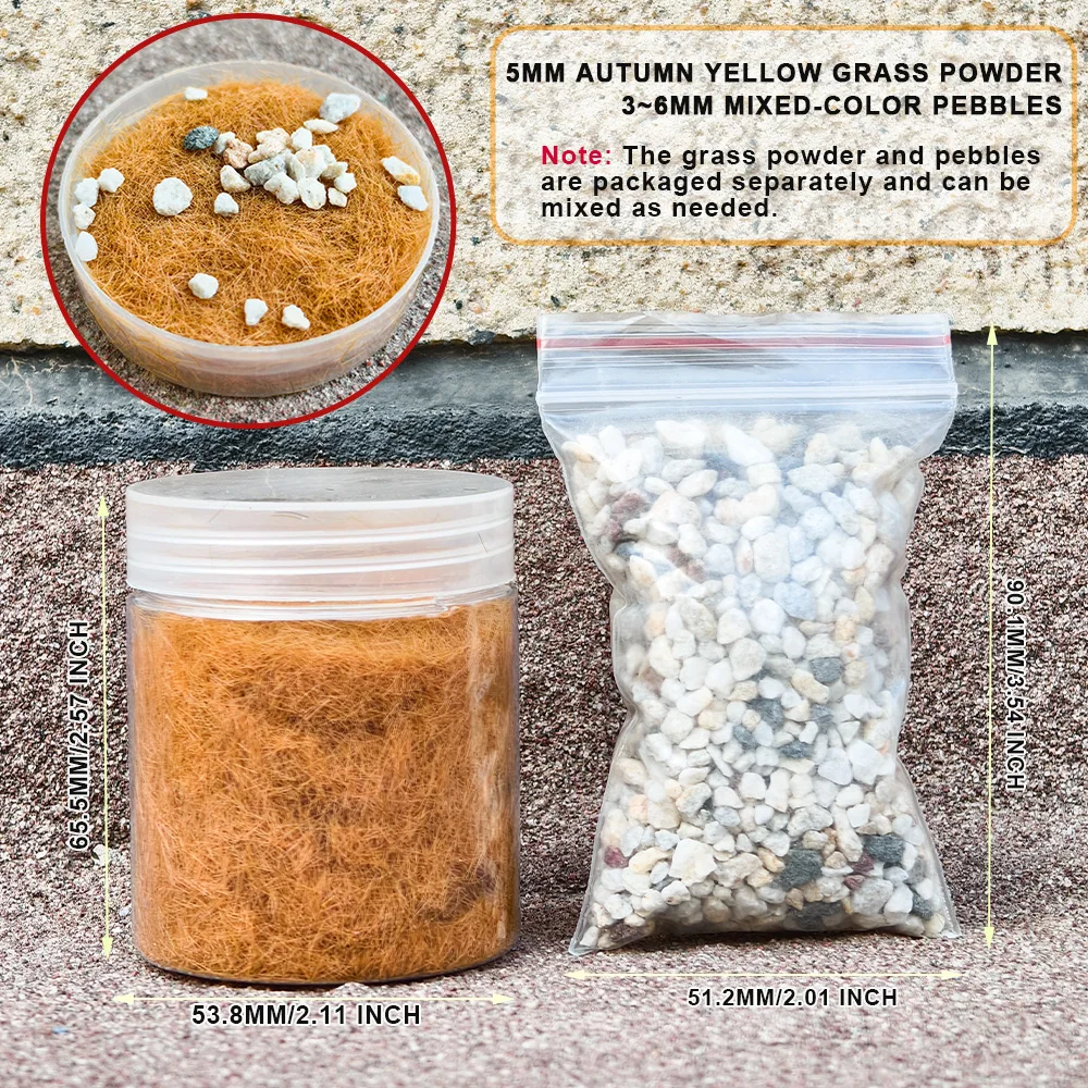 Kit de base em miniatura, grama estática e cascalho, terreno, modelagem de paisagem, figuras de layout de mesa, campos de batalha, fornecimento de dioramas