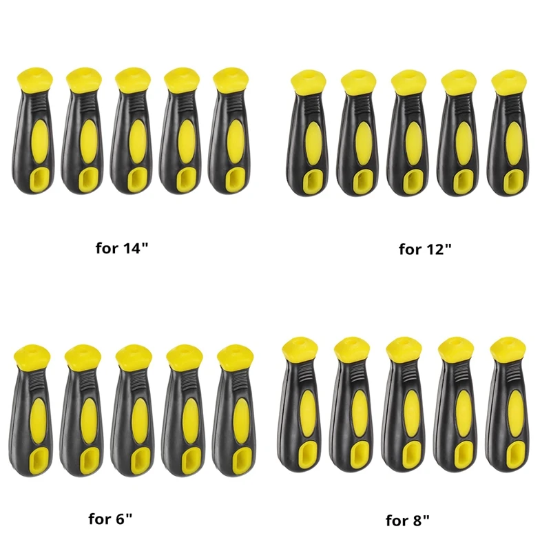 

5 шт., круглые и прямоугольные эргономичные ручки для металлических напильников, 4,25 дюйма