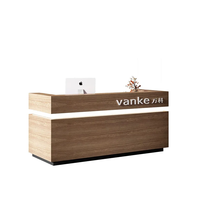 Customized Reception Desk Store Office Podium Modern Cabinet Console Beauty Salon Bar Counter Comptoir Caisse Bar Furniture