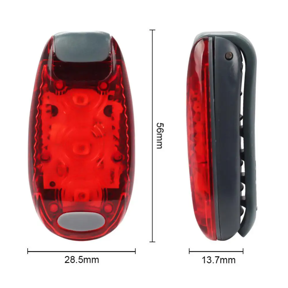 Outdoor Tail Light Multi Functional Running Warning Backpack Clip Lamp Mini Waterproof Built In Button Battery Rear Lamp