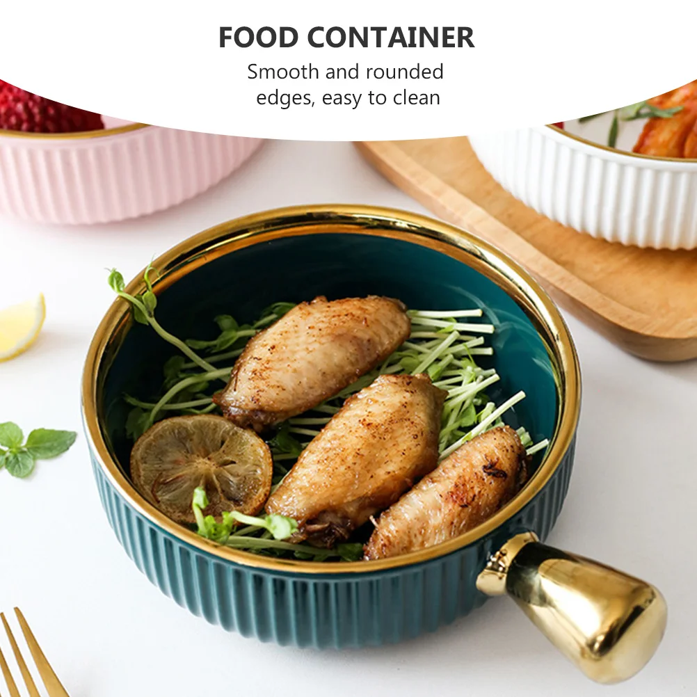 

1Pcs Ceramic Fruit Dessert Salad Bowl Simple Style Creative Food Serving Bowl for Everyday Family Gatherings Parties Wedding