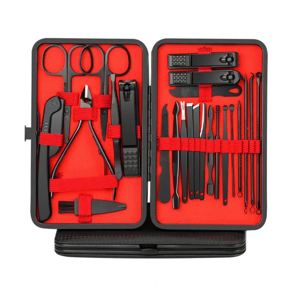 Z etui podróżnym ze sztucznej skóry Zestaw do pielęgnacji paznokci ze stali nierdzewnej Profesjonalny zestaw do manicure świątecznego ze stali nierdzewnej Paznokieć dla kobiet