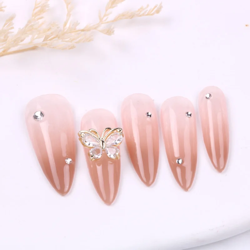 3pcs/lot 3D Bow Zircon Crystals Metal Alloy Rhinestones Nail Art Metal Manicure Nails Accesorios Supplies Decorations Charms