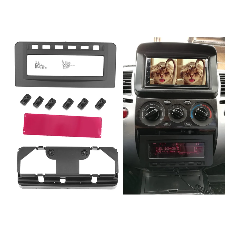 For Mitsubishi Pajero Sport L200 Triton 2006-2015 Car Radio Fascia Dash Mount Kit DVD GPS Mp5 Plastic Fascia Panel Frame