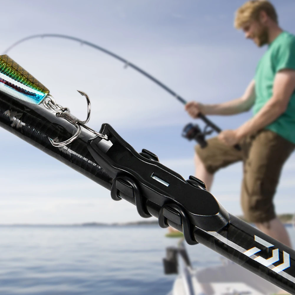 4 قطع من حامل الطعم الثابت لصيد الأسماك الأوتوماتيكي للصيد في الهواء الطلق (أسود)