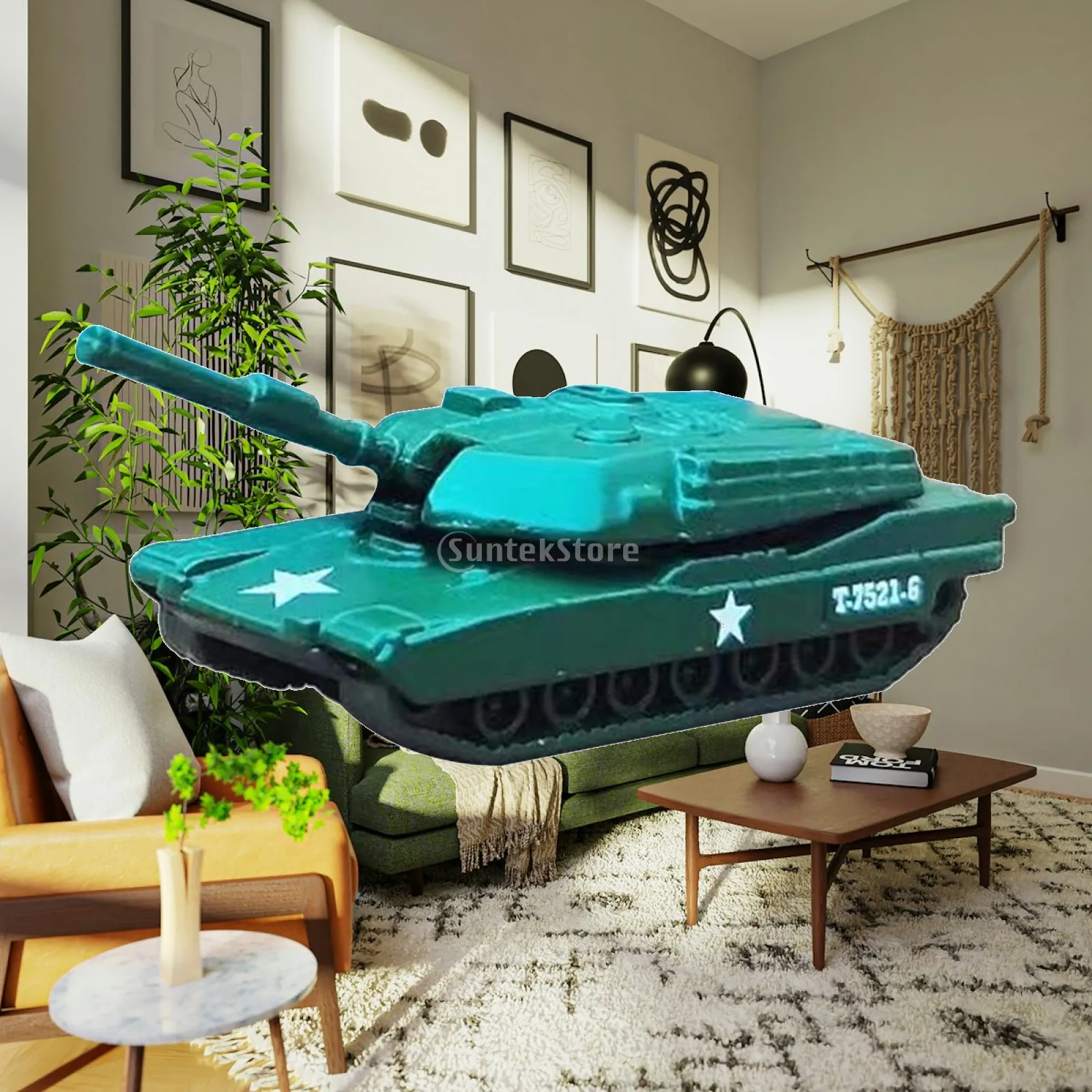 

1/64 Tank Model Desk Decor Car Model Ornaments for Kids Boys Holiday Gifts
